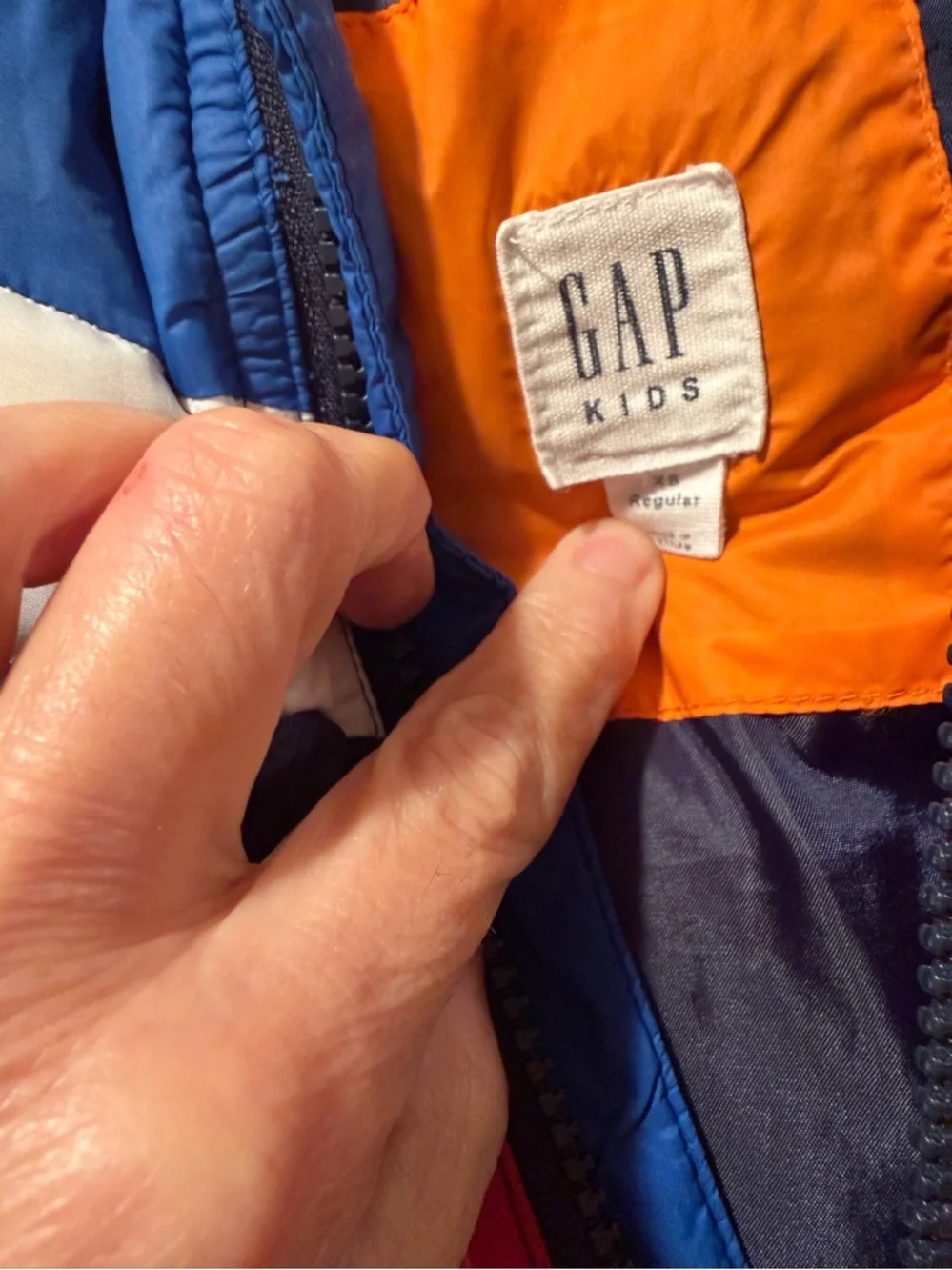 Gap Kids Color block puffer coat Size XS